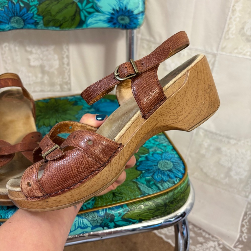 Dansko Cognac Brown Leather Boho Sissy Sandals Women's EU Size 41 US 10.5-11 - Picture 10 of 10